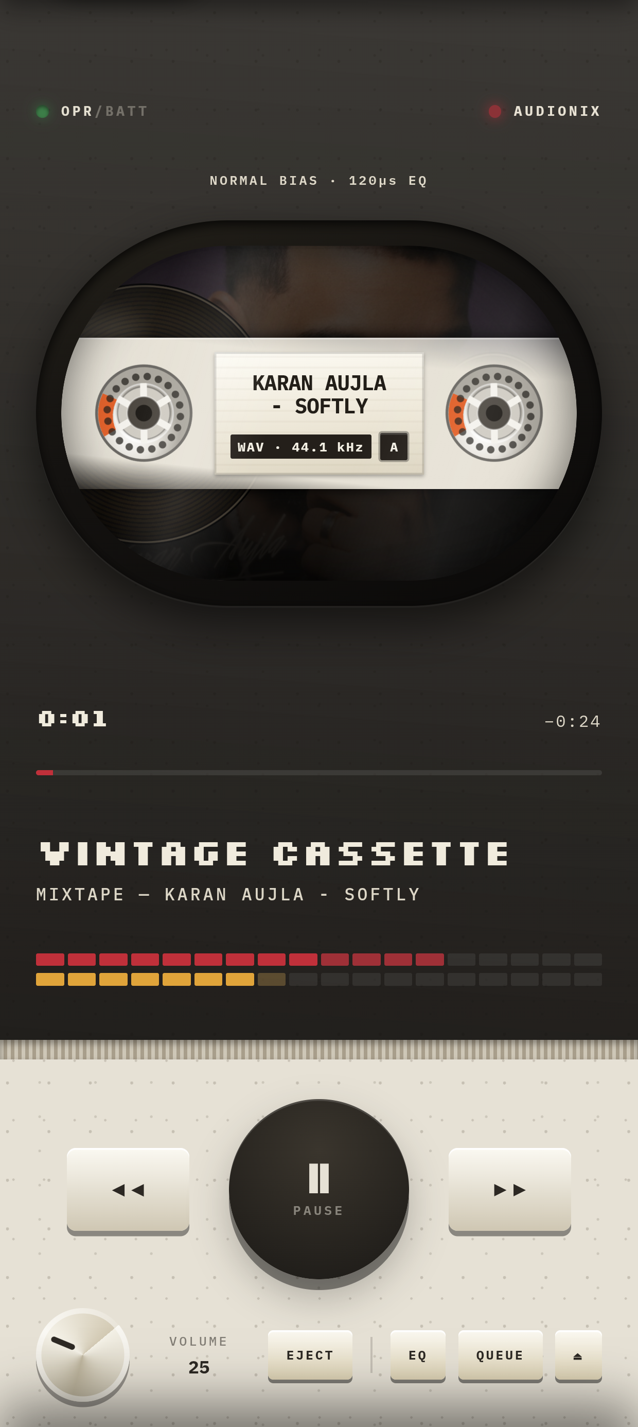 Audionix main deck, playing a cassette